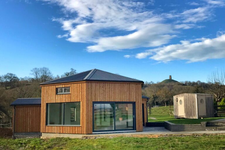 Senary group space with Glastonbury Tor in the background
