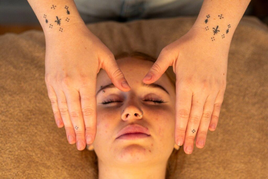 A reiki session at Middlewick Spa
