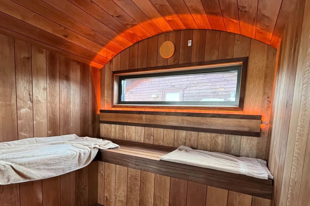 interior of sauna